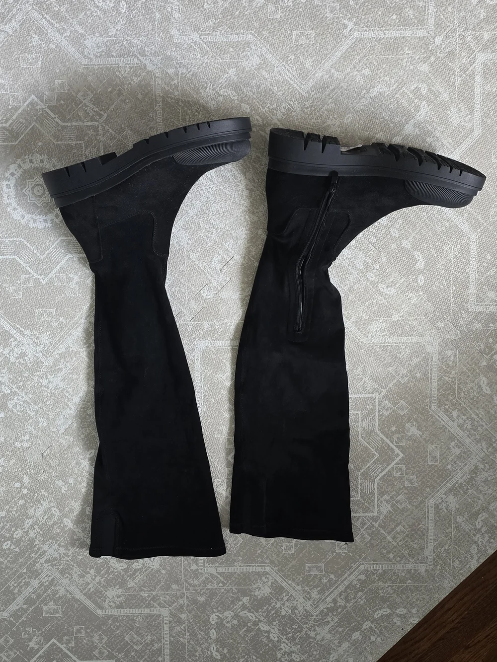 Black Over-the-Knee Boots - Classic Women's Tall Boot - Picture 4 of 5